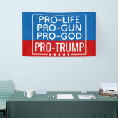 Donald Trump Pro-Life Pro-Gun Pro-Gott Pro-Trump Banner (Messeveranstaltung)
