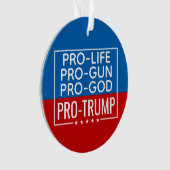 Donald Trump Pro-Life Pro-Gun Pro-Gott Pro-Trump Ornament (Vorderseite)