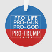 Donald Trump Pro-Life Pro-Gun Pro-Gott Pro-Trump Ornament (Vorderseite)