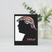 Donald Trump Psychedelic Combover Card Postkarte (Stehend Vorderseite)