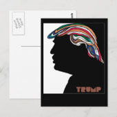 Donald Trump Psychedelic Combover Card Postkarte (Vorne/Hinten)