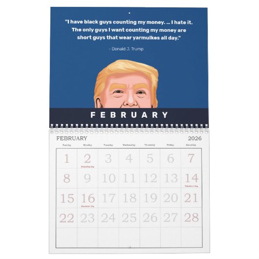 DONALD TRUMP-QUOTEN 2025 KALENDER (Feb 2026)