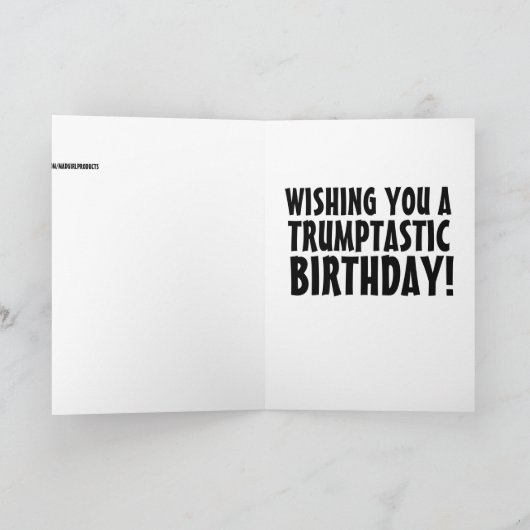 DONALD TRUMP RAINBOW UNICORN BIRTHDAY CARD DANKESKARTE (Innenseite)