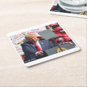 Donald Trump Rechteckiger Pappuntersetzer (angewinkelt)