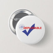 Donald Trump registrierte bedauernswerten Knopf Button (Vorne & Hinten)