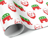 Donald Trump Republikaner Weihnachten Geschenkpapier (Rolleneckpunkt)