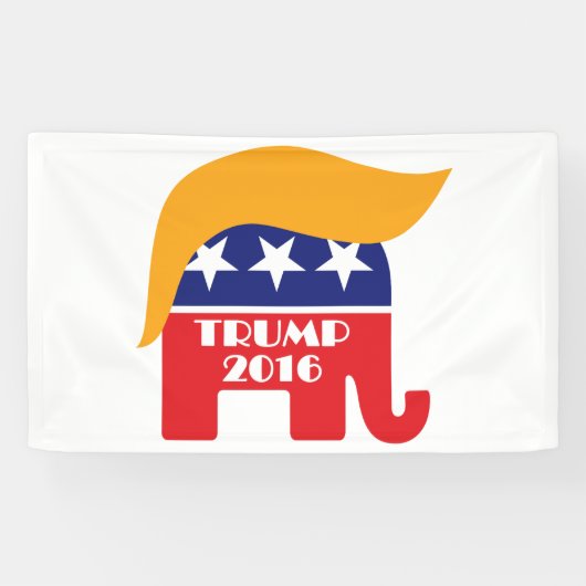Donald Trump republikanisches Elephant Hair-Logo Banner (Horizontal)
