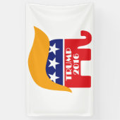 Donald Trump republikanisches Elephant Hair-Logo Banner (Vertikal)