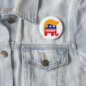 Donald Trump republikanisches Elephant Hair-Logo Button (Beispiel)