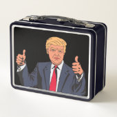DONALD TRUMP RETRO METAL LUNCHBOX (Rückseite)
