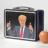 DONALD TRUMP RETRO METAL LUNCHBOX (Beispiel)