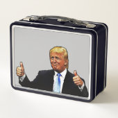 DONALD TRUMP RETRO METAL LUNCHBOX (Rückseite)
