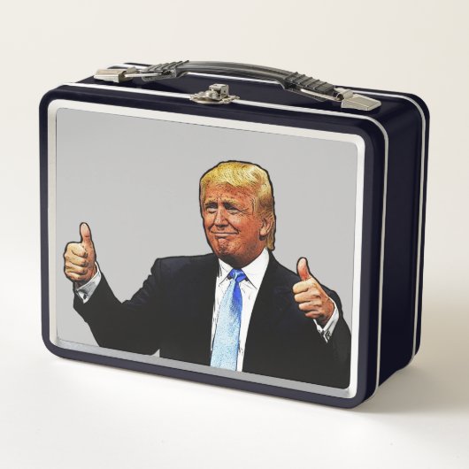 DONALD TRUMP RETRO METAL LUNCHBOX (Vorderseite)