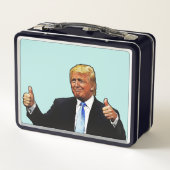 DONALD TRUMP RETRO METAL LUNCHBOX (Rückseite)