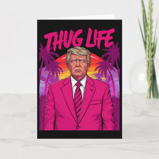 Donald Trump Retro Vintage Stimmung Rosa Lustige K Karte