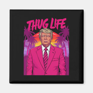 Donald Trump Retro Vintage Stimmung Rosa Lustige K Magnet