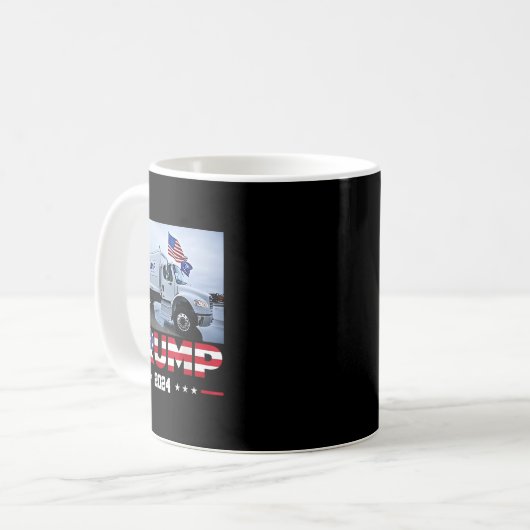 Donald Trump Rides Garbage Truck - Garbage Truck T Kaffeetasse (Vorderseite Links)