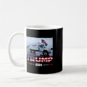 Donald Trump Rides Garbage Truck - Garbage Truck T Kaffeetasse (Links)