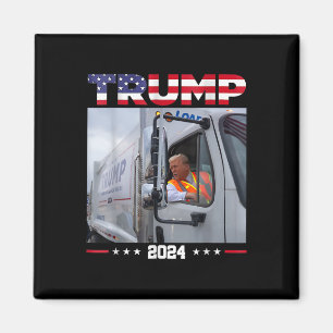 Donald Trump Rides Garbage Truck - Garbage Truck T Magnet