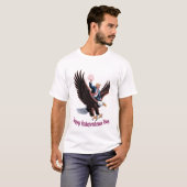 Donald Trump Riding Patriotic Eagle Art Custom T-Shirt (Vorne ganz)