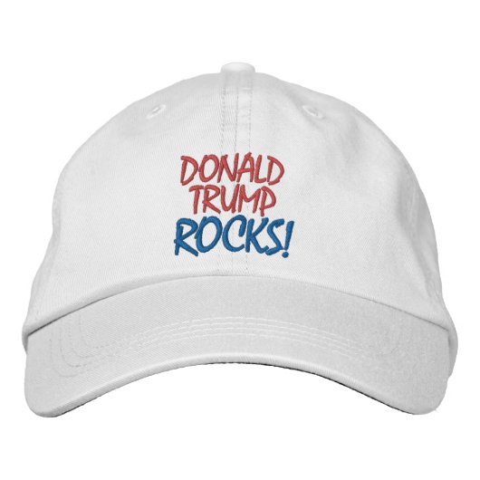 DONALD TRUMP ROCKS BESTICKTE BASEBALLKAPPE (Vorderseite)