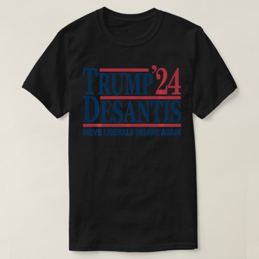 Donald Trump Ron DeSantis 2024 T-Shirt (Design vorne)