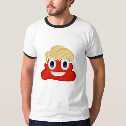 Donald Trump rotes Poo - - T-Shirt (Vorderseite)