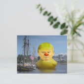 Donald Trump Rubber Yellow Duck Postcard Postkarte (Stehend Vorderseite)