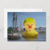 Donald Trump Rubber Yellow Duck Postcard Postkarte (Vorne/Hinten)