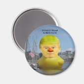 Donald Trump Rubber Yellow Duck Round Magnet (Vorderseite/Rückseite)