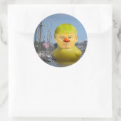 Donald Trump Rubber Yellow Duck Round Sticker (Tasche)