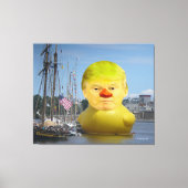 Donald Trump Rubber Yellow Duck Wrapped Canvas Leinwanddruck (Vorderseite)