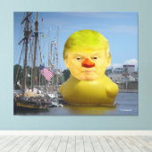 Donald Trump Rubber Yellow Duck Wrapped Canvas Leinwanddruck (Insitu (Holzboden))