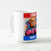 DONALD TRUMP - RUNDE 2 KAFFEETASSE (Vorderseite Links)
