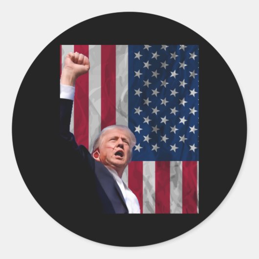 Donald Trump Runder Aufkleber (Vorderseite)