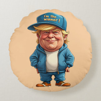Donald Trump Rundes Kissen