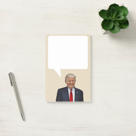 Donald Trump sagt US Präsidenten Speech Bubble Post-it Klebezettel (Büro)