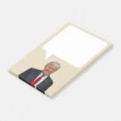 Donald Trump sagt US Präsidenten Speech Bubble Post-it Klebezettel (angewinkelt)