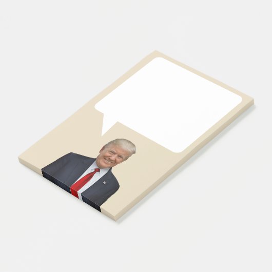 Donald Trump sagt US Präsidenten Speech Bubble Post-it Klebezettel (angewinkelt)