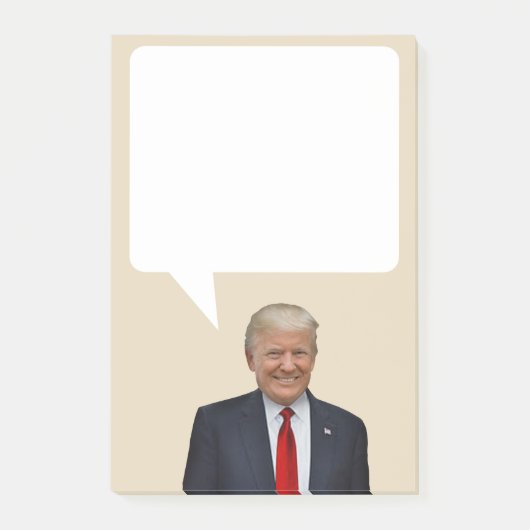 Donald Trump sagt US Präsidenten Speech Bubble Post-it Klebezettel (Vorderseite)