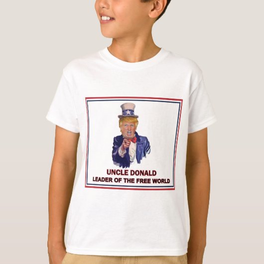 Donald- Trump/Sam- Führer der freien Welt! T-Shirt (Vorderseite)