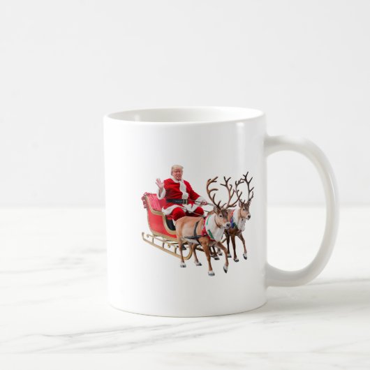 Donald Trump Santa Claus Sleigh Weihnachtsfeier We Kaffeetasse (Rechts)