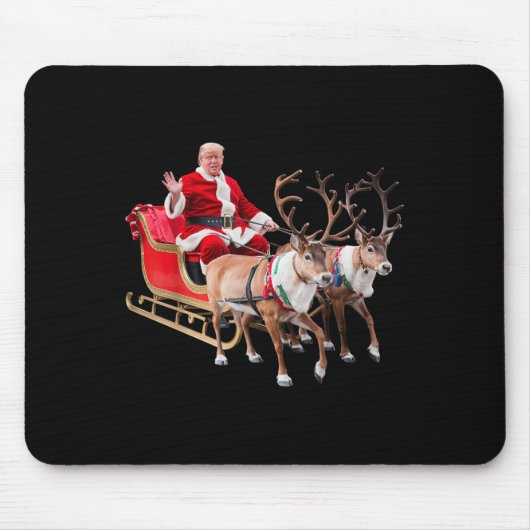 Donald Trump Santa Claus Sleigh Weihnachtsfeier We Mousepad (Vorne)