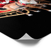 Donald Trump Santa Claus Sleigh Weihnachtsfeier We Poster (Ecke)