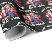 Donald Trump Santa Claus | Trump Santa Gift Geschenkpapier (Rolleneckpunkt)