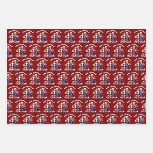 Donald Trump Santa Claus | Trump Santa Gift Geschenkpapier Set (Vorderseite 2)