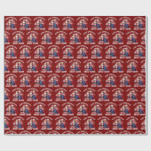 Donald Trump Santa Claus | Trump Santa Gift Red Geschenkpapier (Flach)