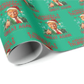 Donald Trump Santa hat Make Christmas Great Again Geschenkpapier (Rolleneckpunkt)