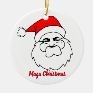 Donald Trump Santa Maga Weihnachten Keramik Ornament