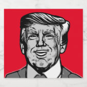 DONALD TRUMP SCHAUMWEINETIKETT (Einzelnes Label)